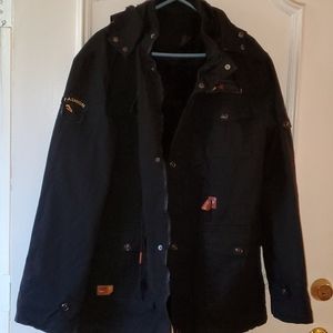 Mens faux fur lined winter jacket NWOT